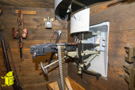 De opstelling van een zware mitrailleur in een blockhaus model 37